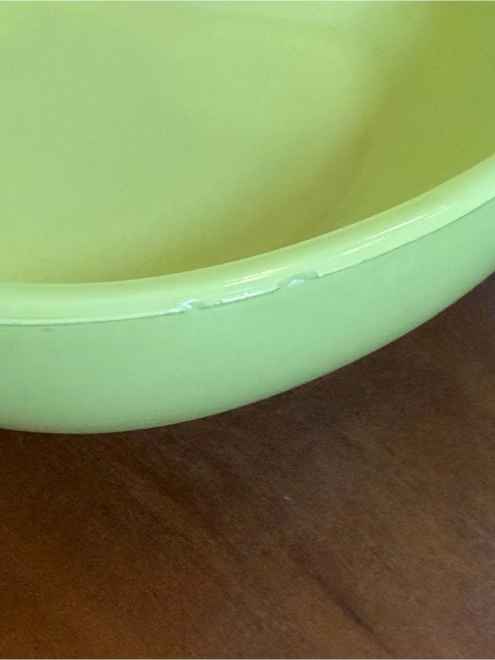 Vintage Hazel-atlas Platonite Milk Glass Chartreuse Apple bowls Orchard Ware 50s